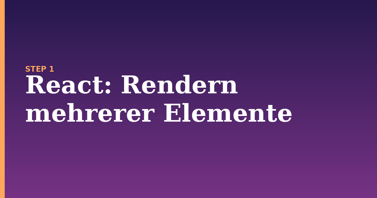 react illustration for: Rendern mehrerer Elemente