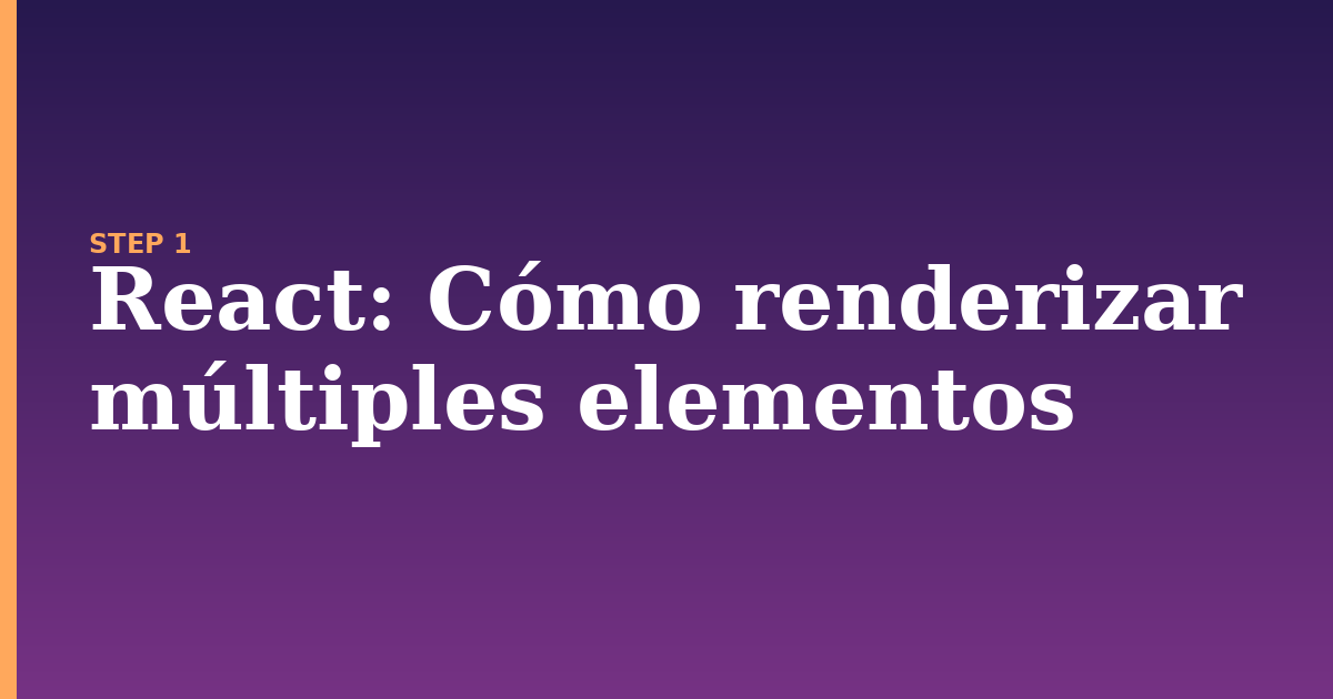 react illustration for: Cómo renderizar múltiples elementos