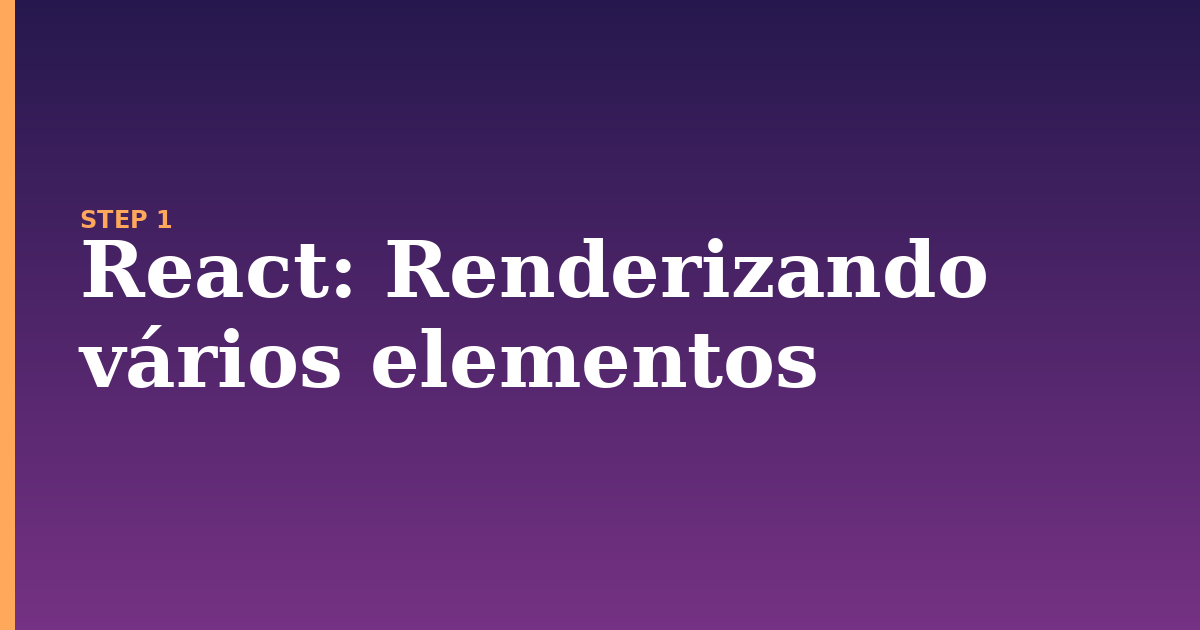 react illustration for: Renderizando vários elementos