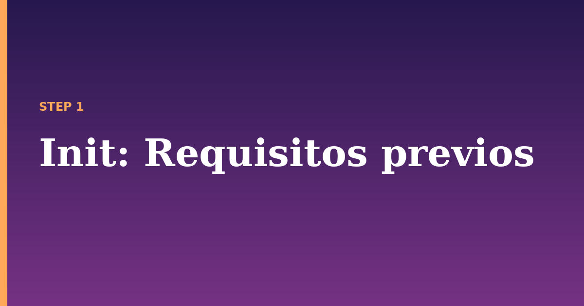 init illustration for: Requisitos previos