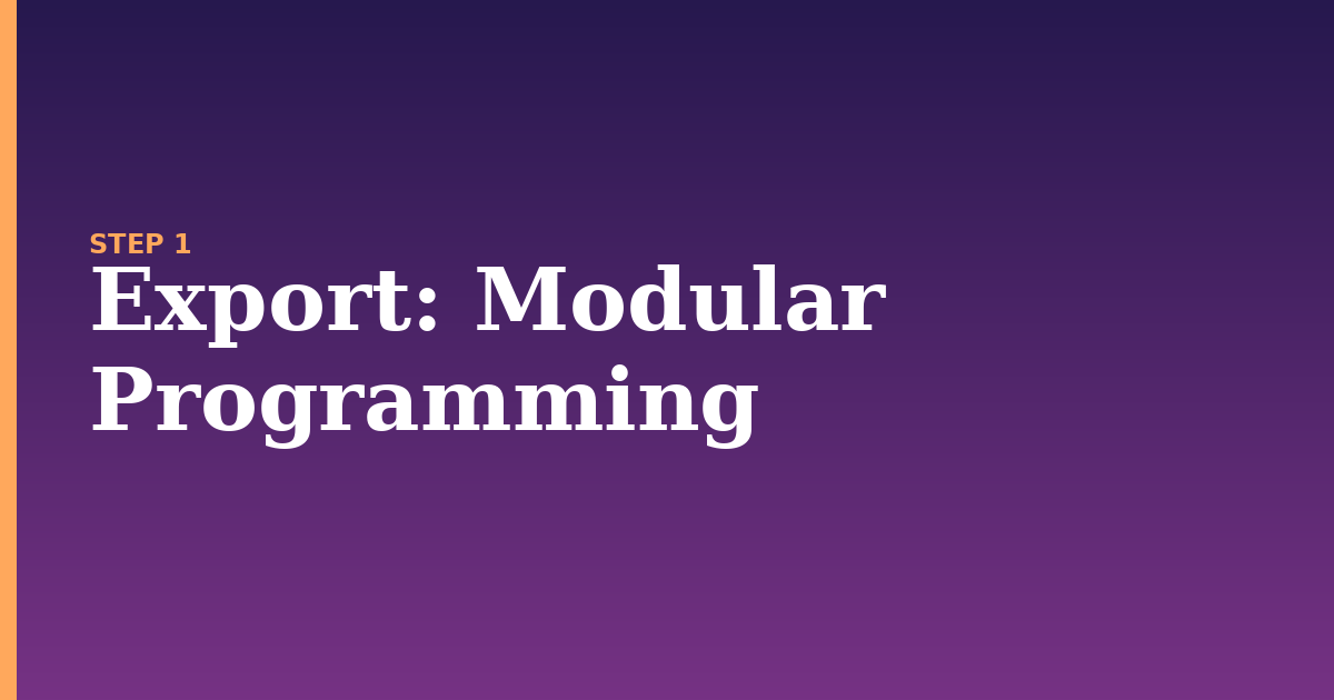 export illustration for: Modular Programming