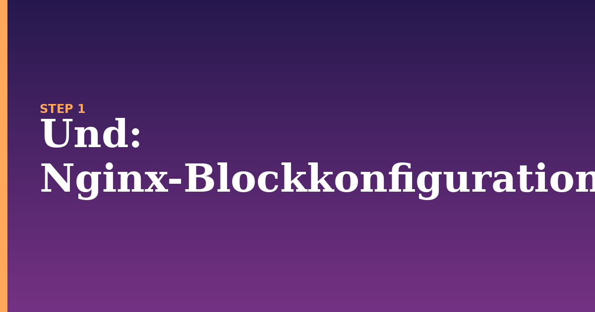 und illustration for: Nginx-Blockkonfigurationen