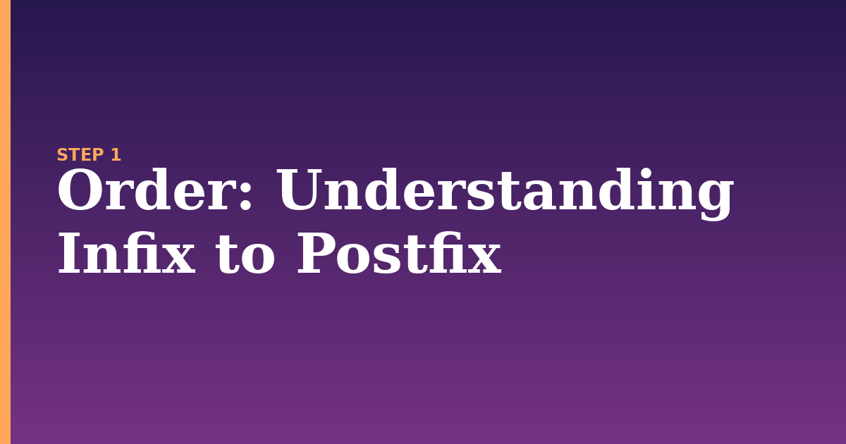 order illustration for: Understanding Infix to Postfix