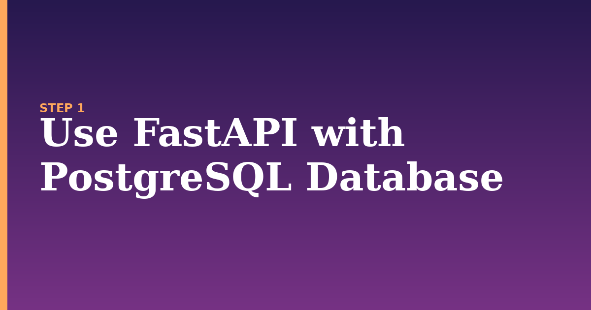 database illustration for: Use FastAPI with PostgreSQL Database