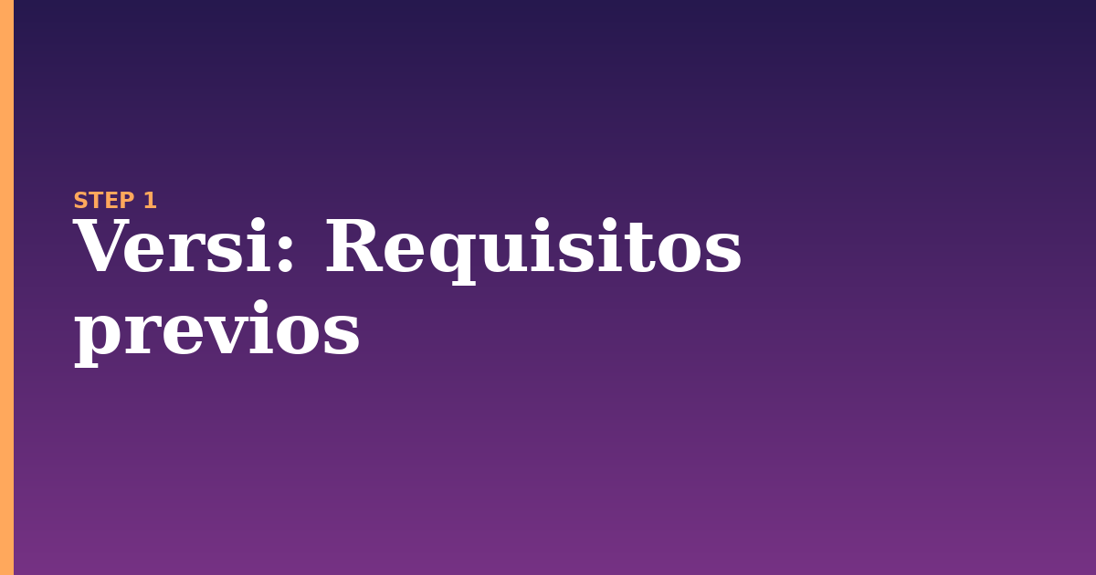 versi illustration for: Requisitos previos