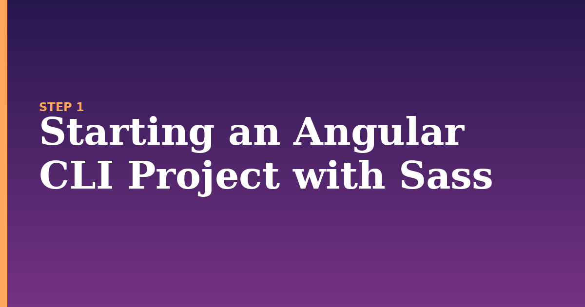 angular cli illustration for: Starting an Angular CLI Project with Sass