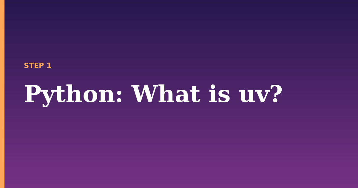 python illustration for: What is uv?