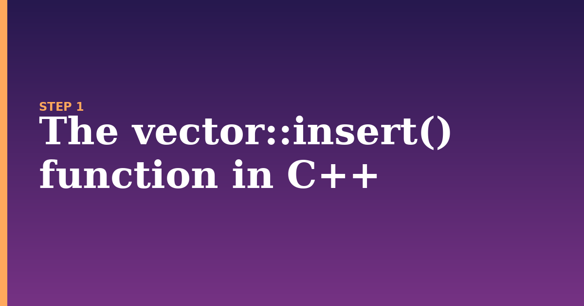 vector illustration for: The vector::insert() function in C++