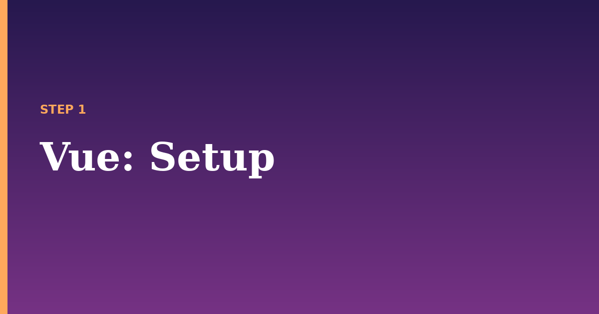 vue illustration for: Setup