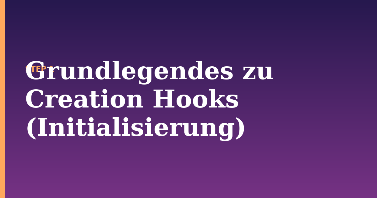 hooks illustration for: Grundlegendes zu Creation Hooks (Initialisierung)