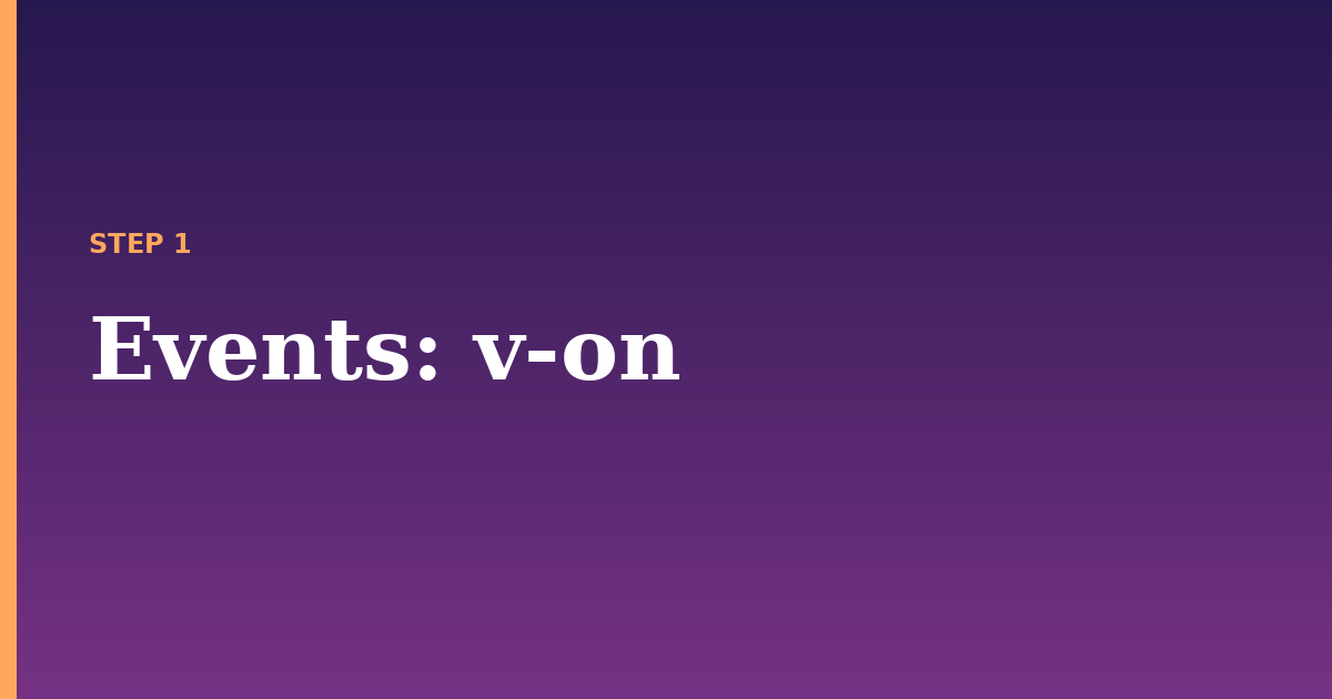 events illustration for: v-on