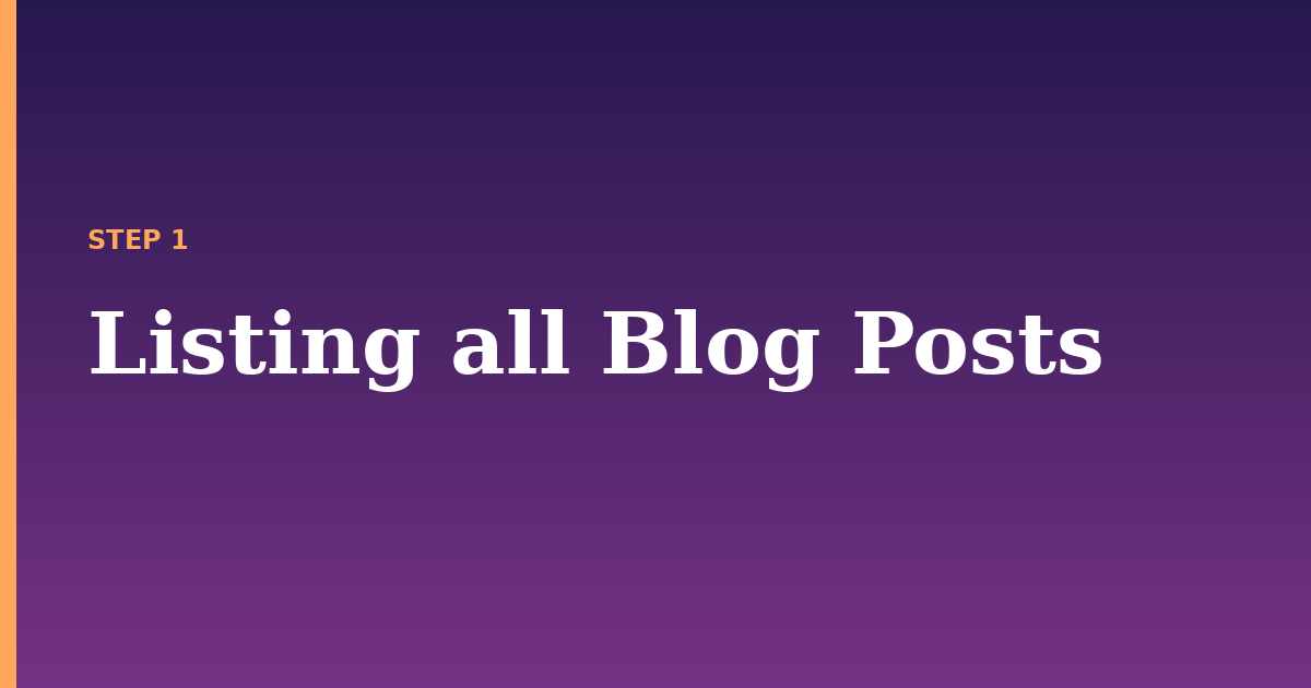 posts illustration for: Listing all Blog Posts