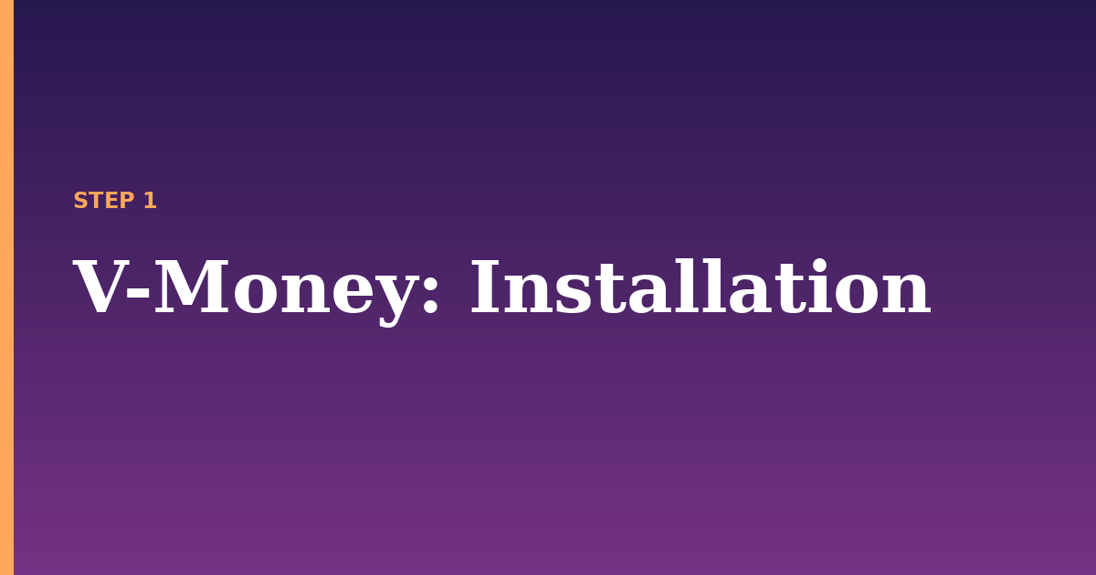 v-money illustration for: Installation