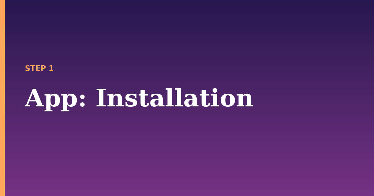 app illustration for: Installation