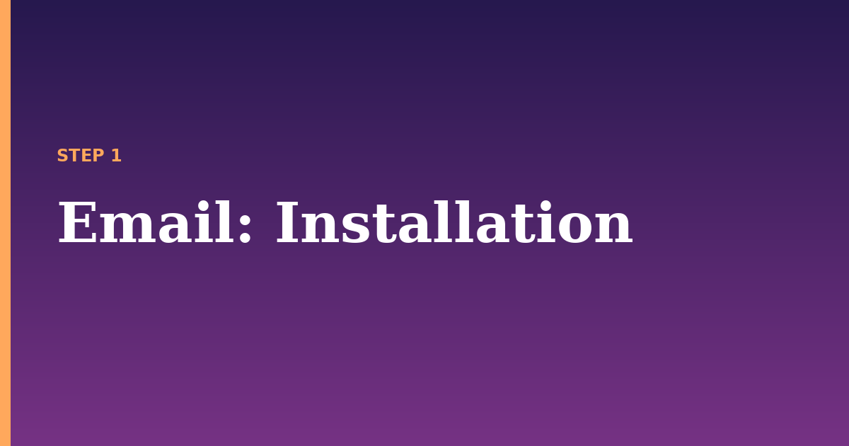 email illustration for: Installation