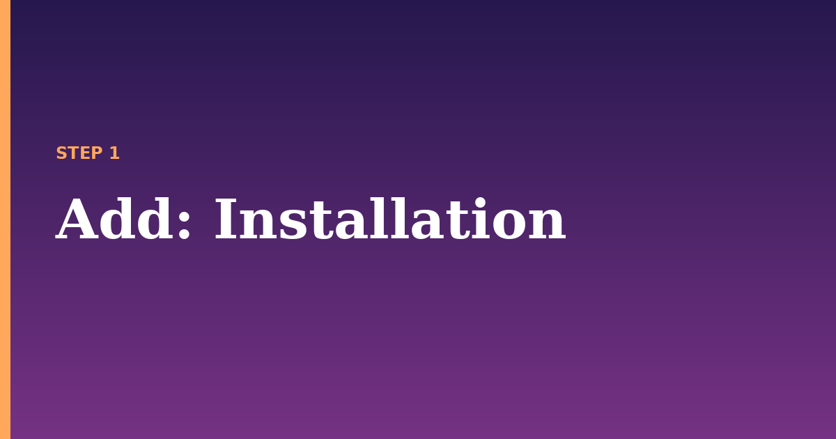 add illustration for: Installation