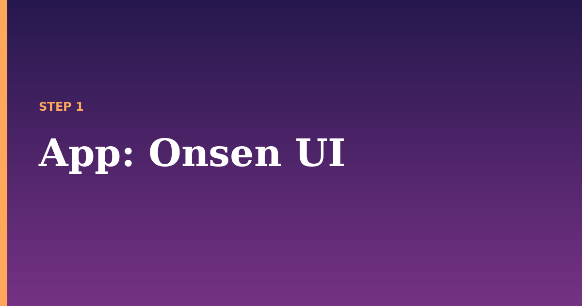 app illustration for: Onsen UI