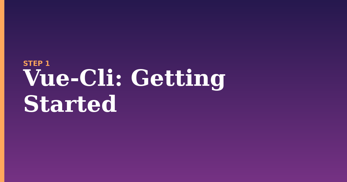 vue-cli illustration for: Getting Started