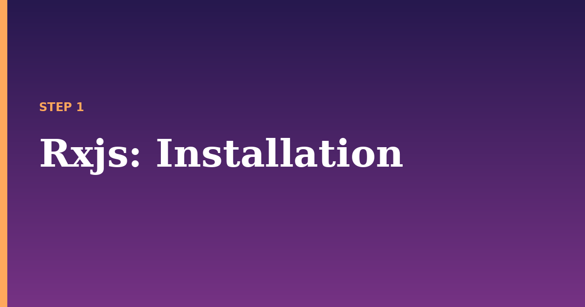 rxjs illustration for: Installation