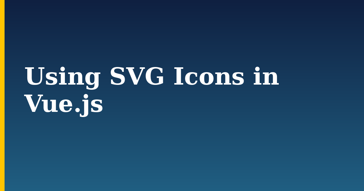Using SVG Icons in Vue.js