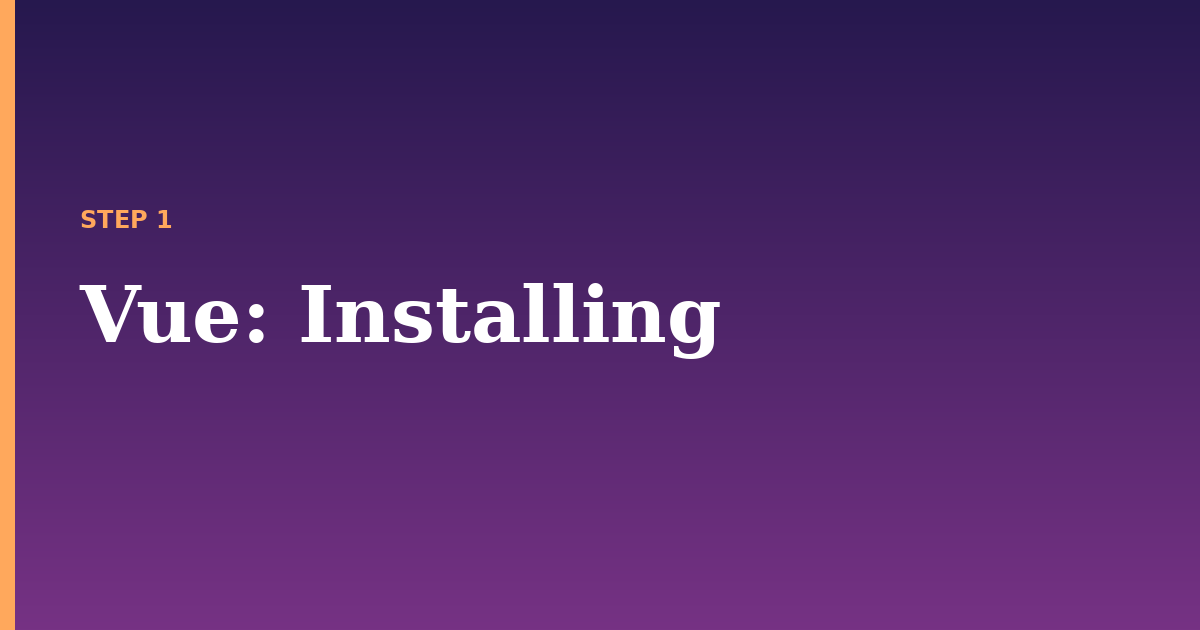 vue illustration for: Installing