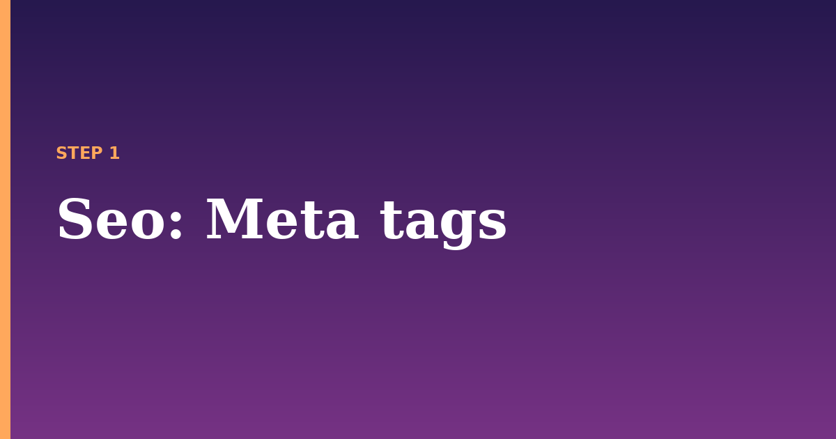 seo illustration for: Meta tags