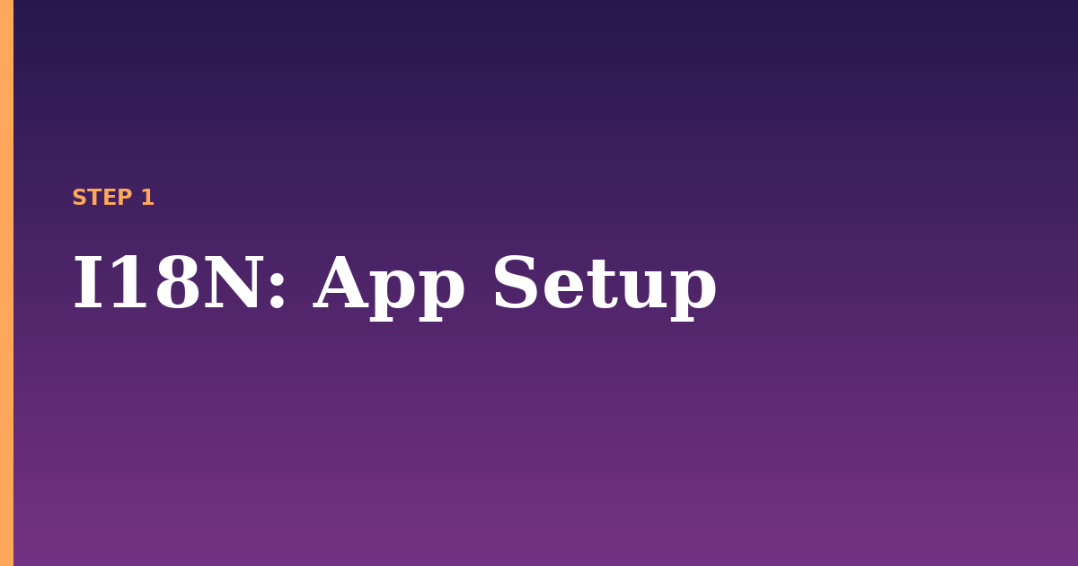 i18n illustration for: App Setup
