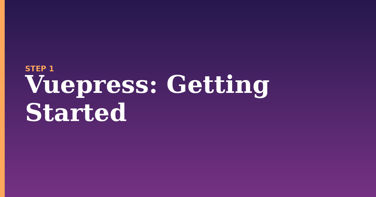 vuepress illustration for: Getting Started