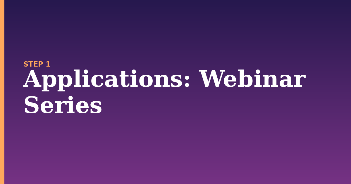 applications illustration for: Webinar Series