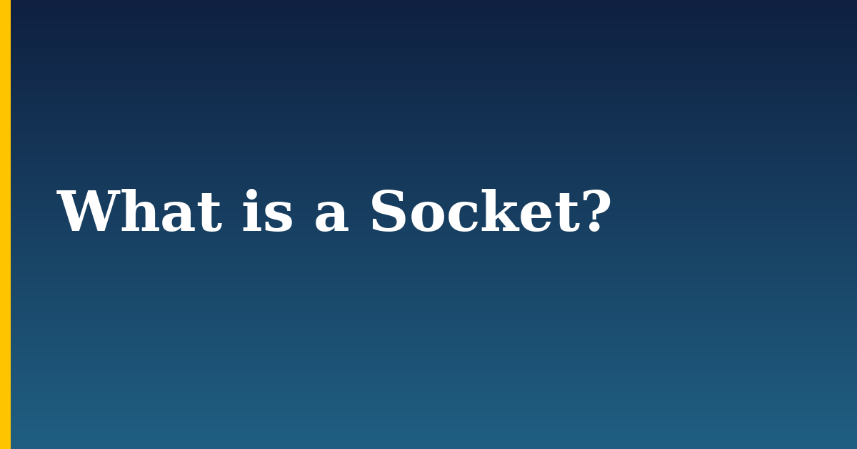 What is a Socket?