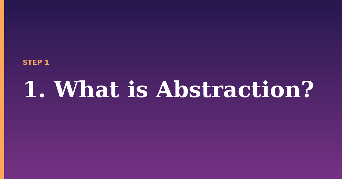 abstraction illustration for: 1. What is Abstraction?