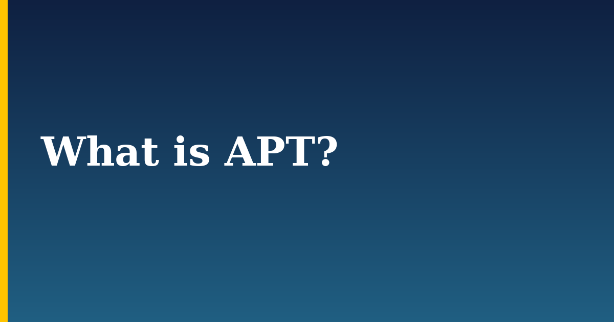 What is APT? — step-by-step Linux tutorial on Progressive Robot