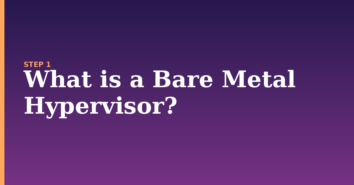 bare metal illustration for: What is a Bare Metal Hypervisor?