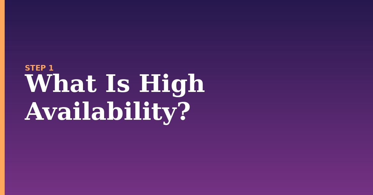 high availability illustration for: What Is High Availability?