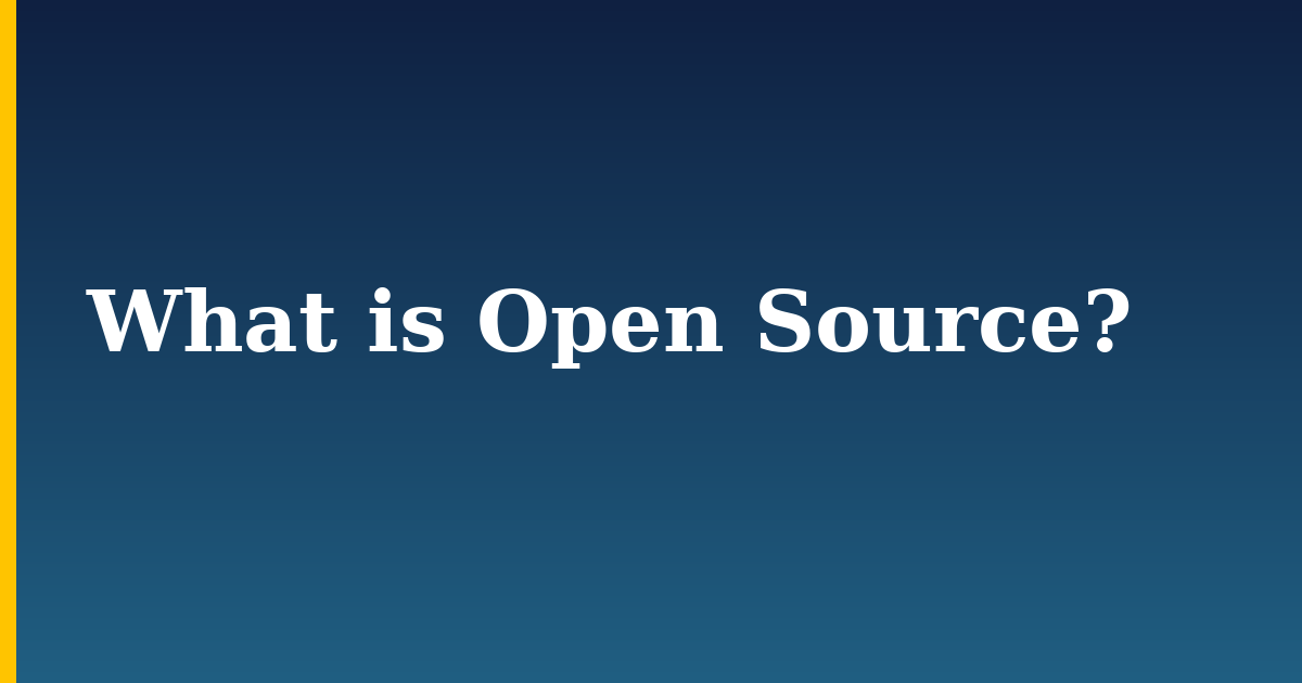 What is Open Source? — step-by-step DevOps tutorial on Progressive Robot