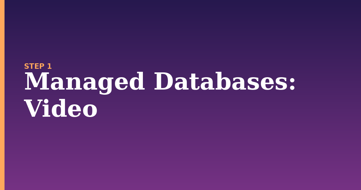 managed databases illustration for: Video
