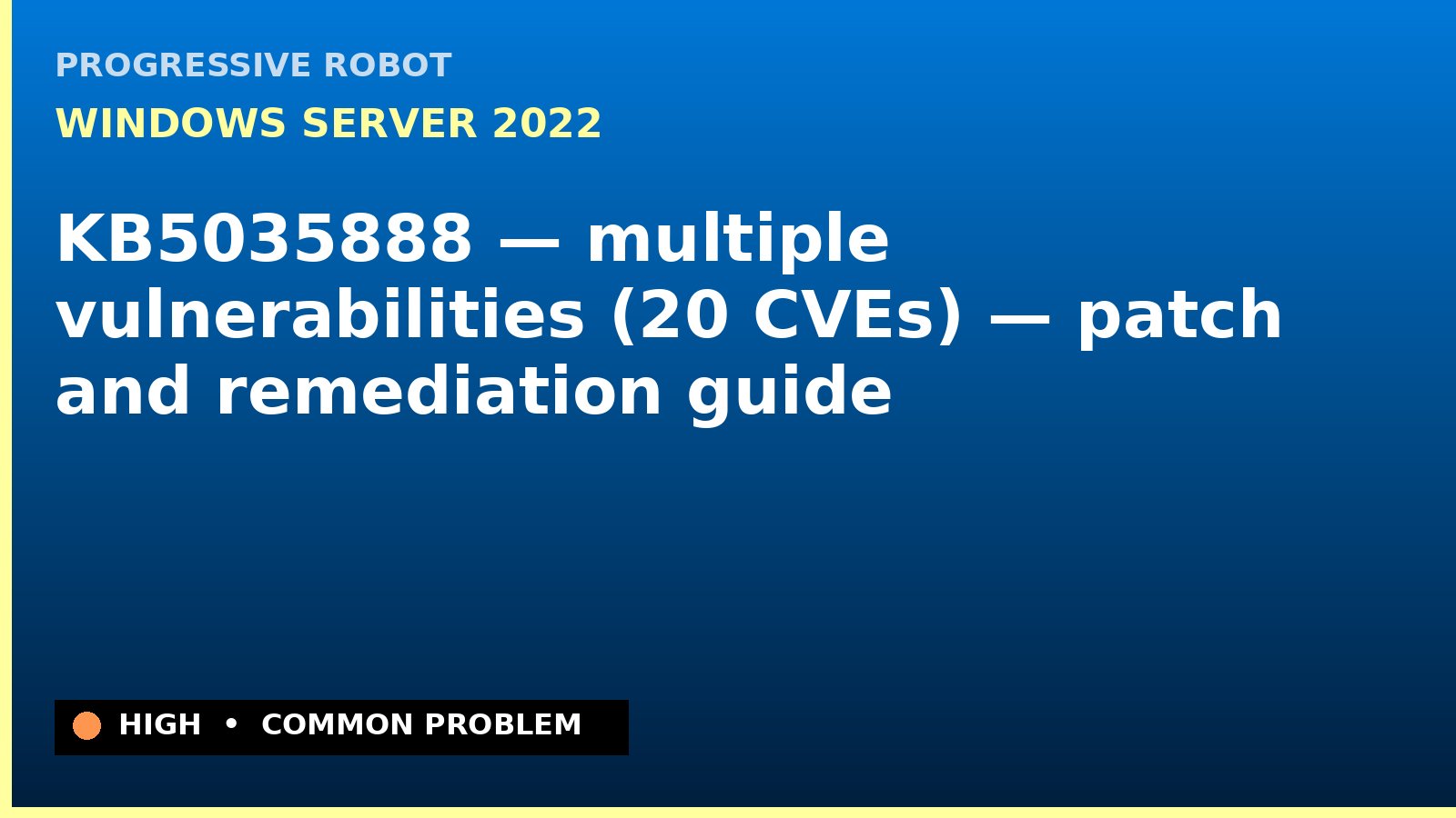 Windows Server 2022 — KB5035888 — multiple vulnerabilities (20 CVEs) — patch and remediation guide — diagnosis and fix on Windows Server 2022