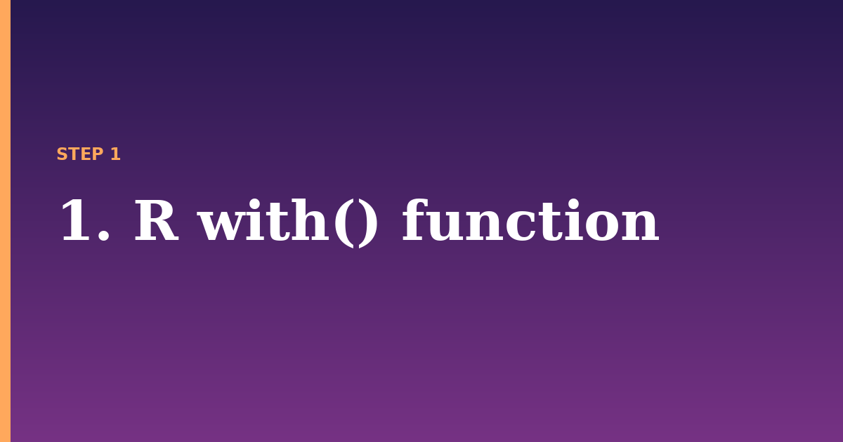 function illustration for: 1. R with() function