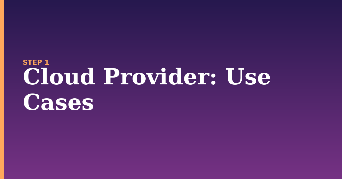 cloud provider illustration for: Use Cases