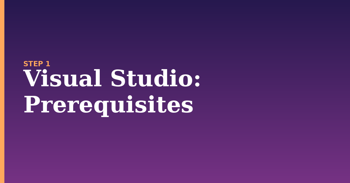 visual studio illustration for: Prerequisites