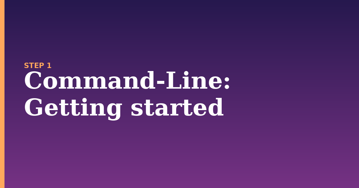 command-line illustration for: Getting started