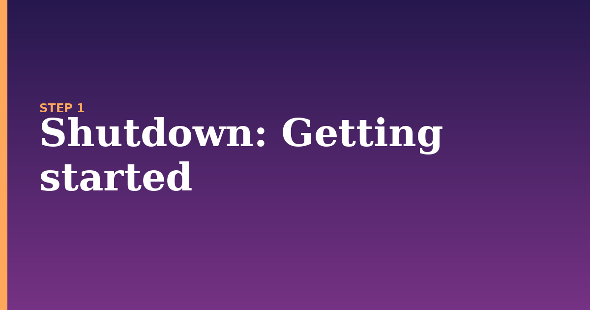 shutdown illustration for: Getting started