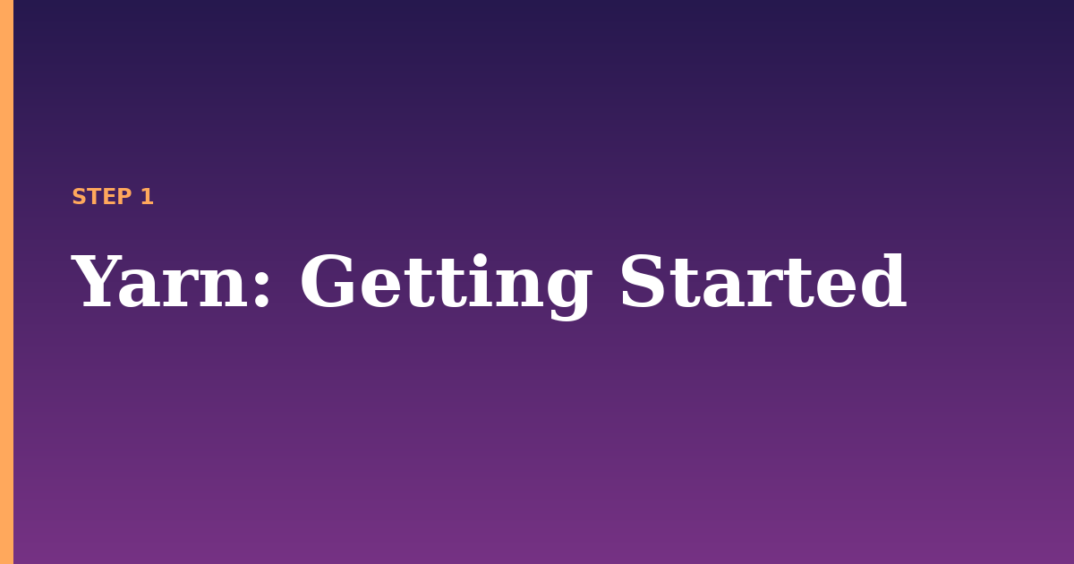 yarn illustration for: Getting Started