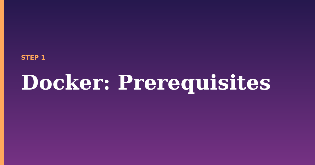 docker illustration for: Prerequisites