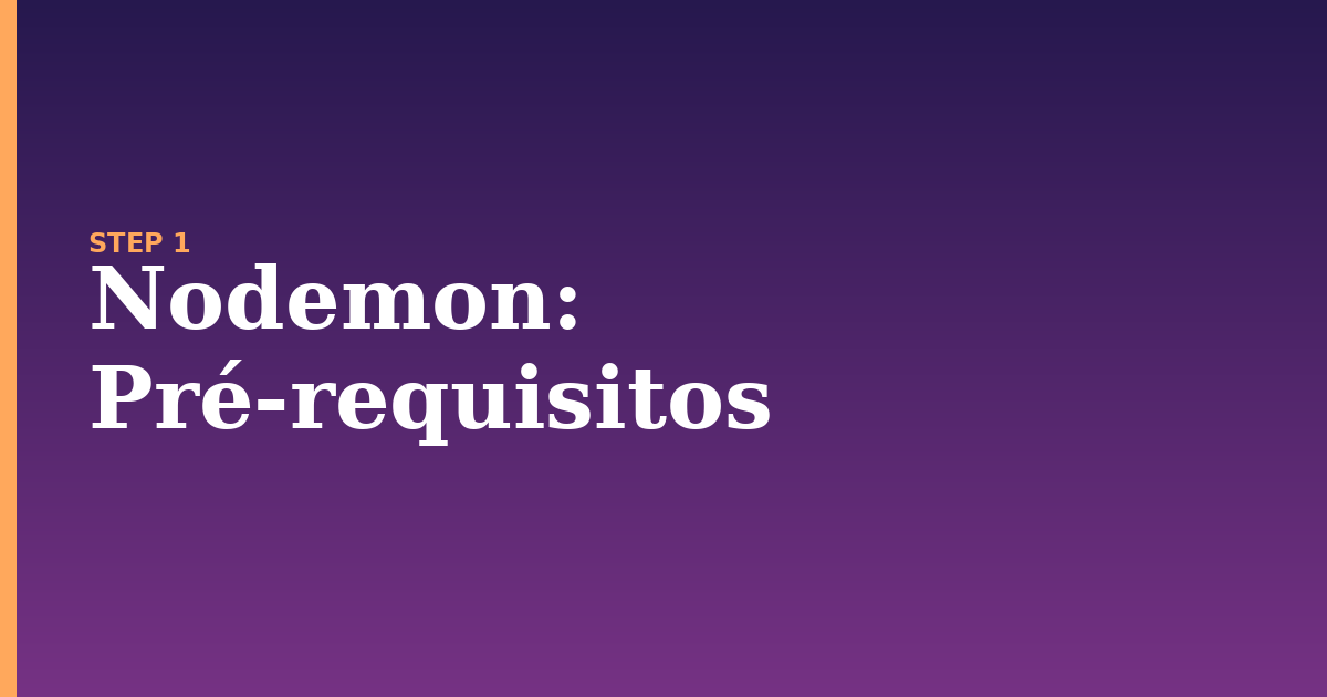 nodemon illustration for: Pré-requisitos