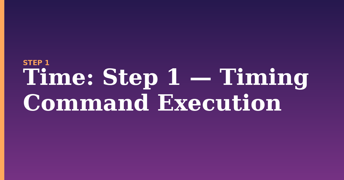 time illustration for: Step 1 — Timing Command Execution