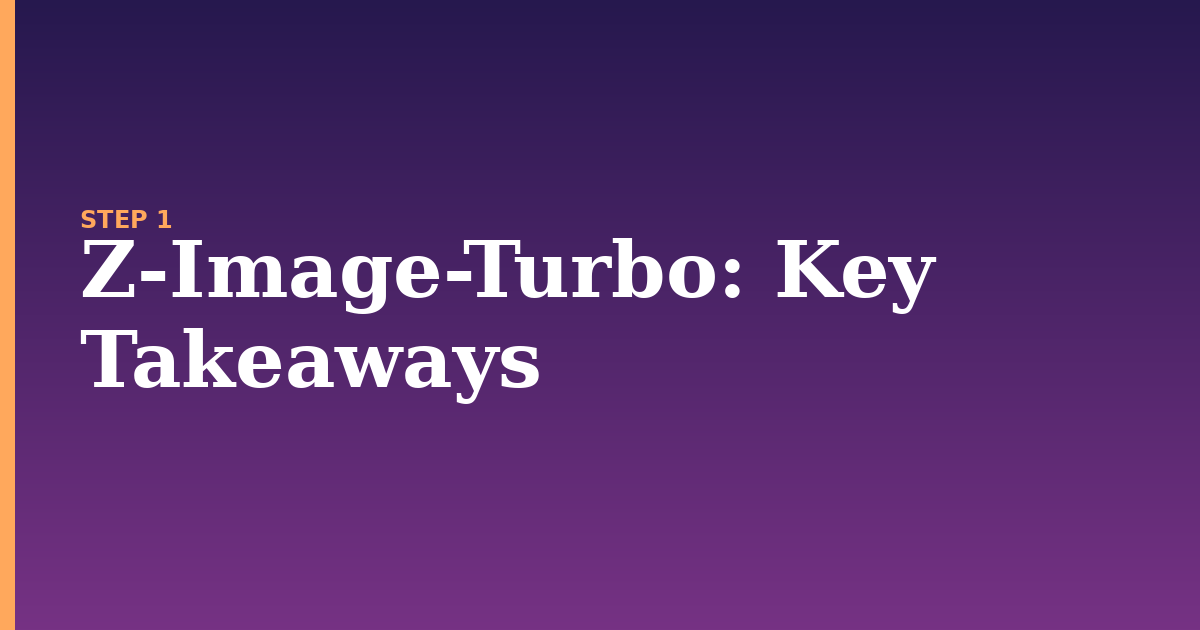 z-image-turbo illustration for: Key Takeaways