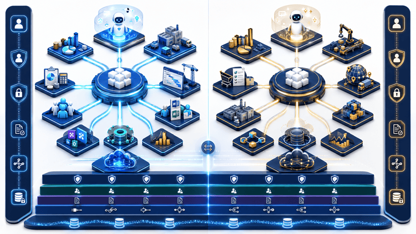 Microsoft Dynamics 365 and SAP platform architecture comparison