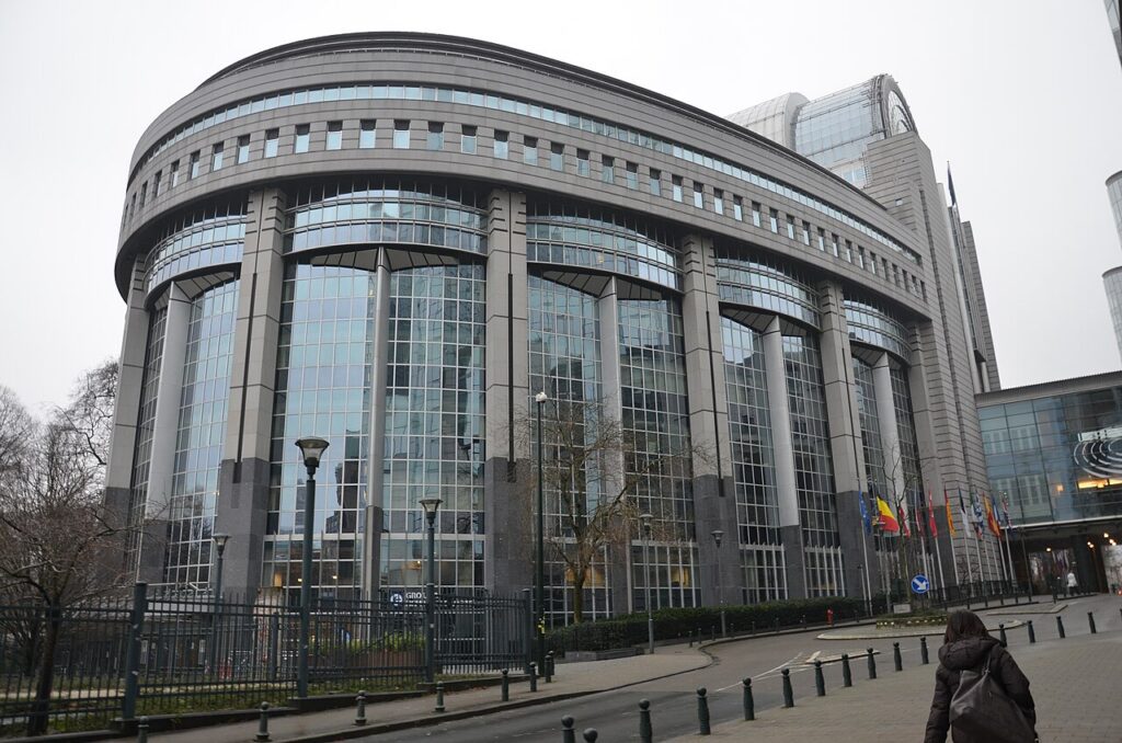 European Parliament in Brussels, where the EU AI labeling mandate was set