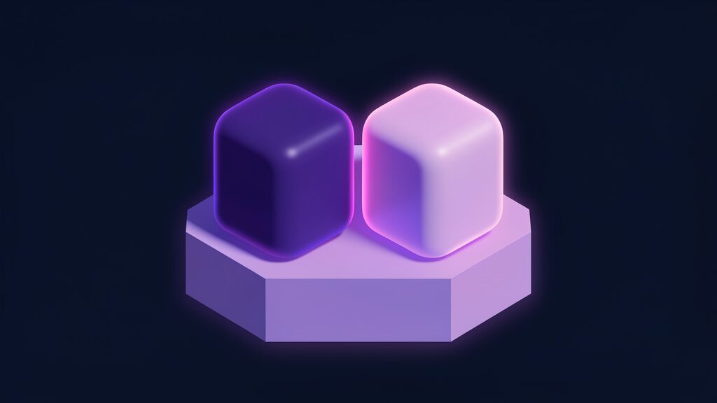 ai model exit strategy c two separated cubes